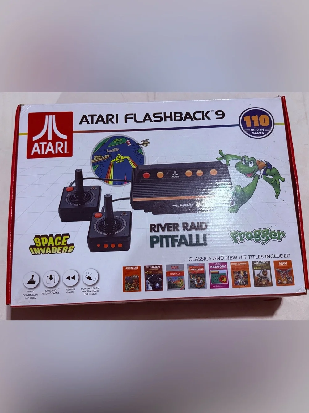 Atari Flashback 9 Classic Console - 110 Built-In Games #Frogger #Space #Invaders